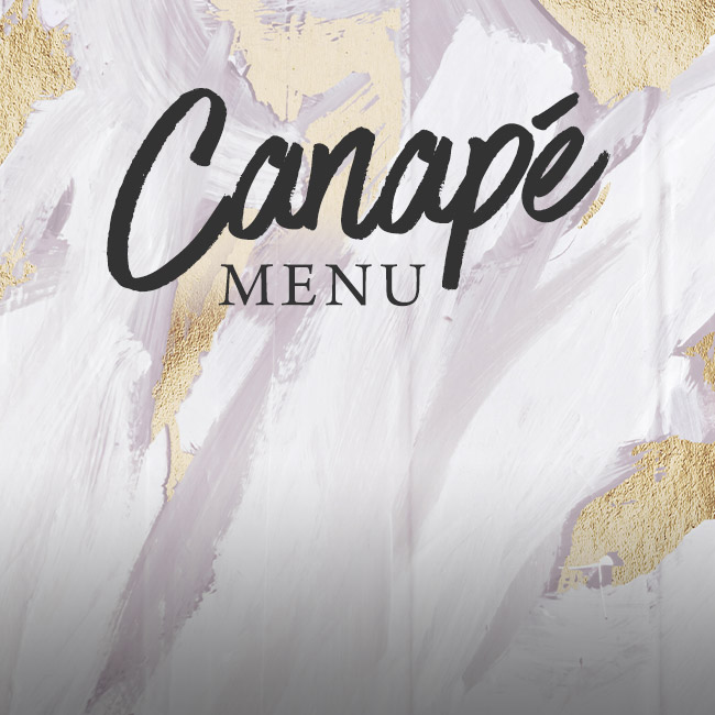 Canapé menu at The Inn On The Lake